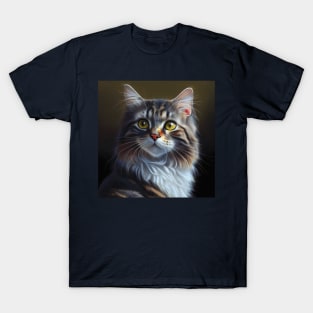 Beautiful Maine Coon Tabby Cat T-Shirt